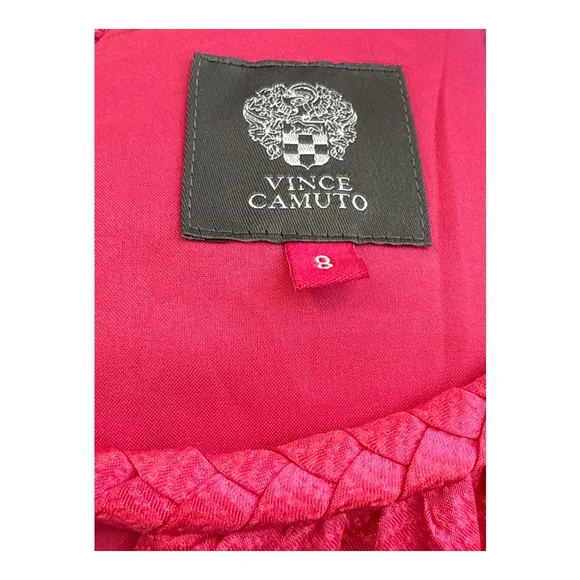 Vince Camuto women's Sleeveless Pleated Dress with Pockets, Hot Pink - Picture 3 of 7